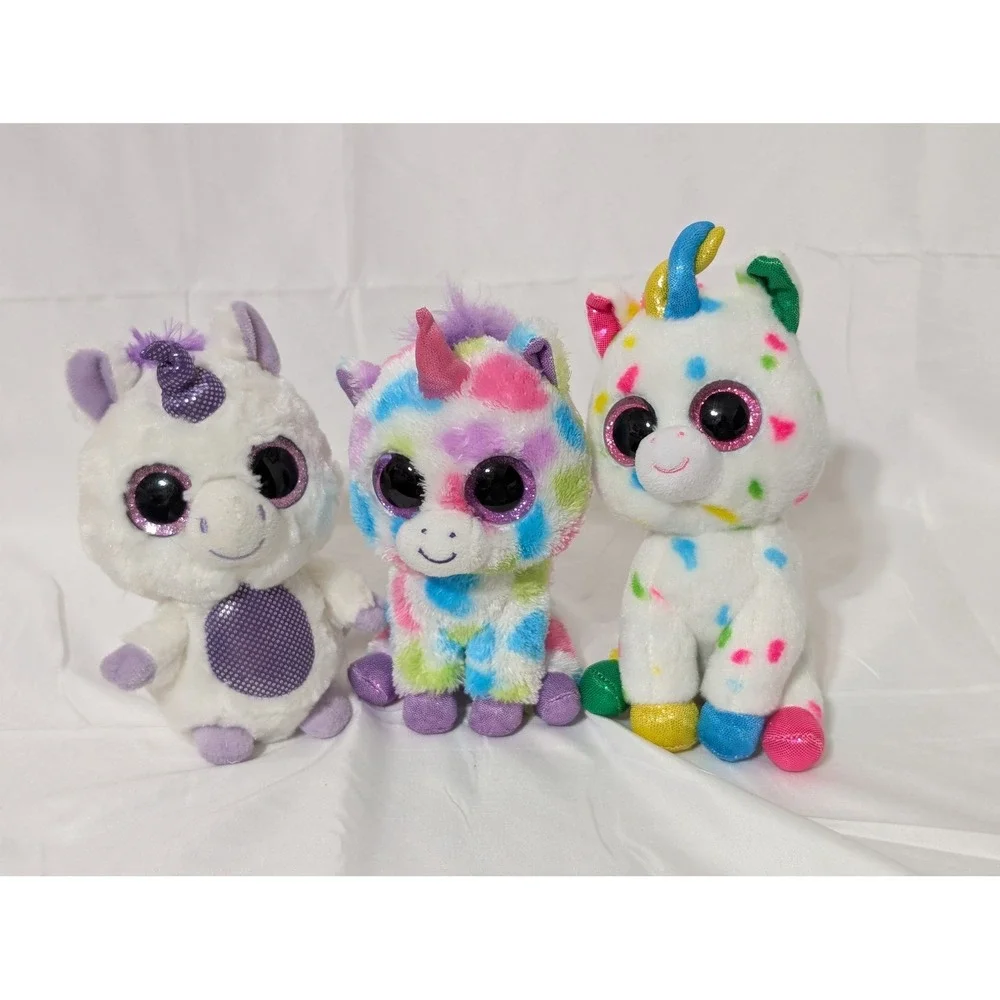 Ty Beanie Boos YooHoo Friends Unicorn Plush Bundle Wishful Pixy Set of 3